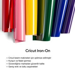 Cricut Everyday Iron-On Folyo 30x60cm Klasik Renkler 5'li Set (Siyah, Beyaz, Gümüş, Altın, Pembe)