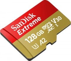 SanDisk Extreme 128GB 190/90MB/s microSDXC UHS-1 A2 4K Hafıza Kartı SDSQXAA-128G-GN6MN