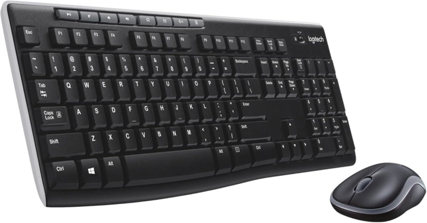 Logitech MK270 Kablosuz USB Alıcılı Türkçe Q Klavye Mouse Seti - Siyah 920-004525