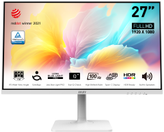 MSI MODERN MD2712PW FHD FLAT IPS 100HZ 1MS 27'' ADAPTIVE-SYNC PIVOT BEYAZ TYPE-C MONITOR