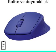 Logitech M330 Sessiz Kablosuz Mouse - Mavi 910-004910