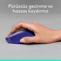 Logitech M330 Sessiz Kablosuz Mouse - Mavi 910-004910