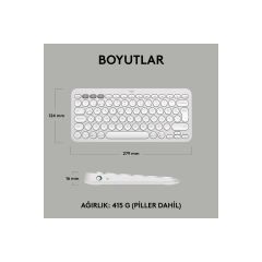 LG MyView 27SR50F-W 27'' 60Hz  IPS Smart Monitör +  Logitech Pebble Keys 2 K380s Klavye