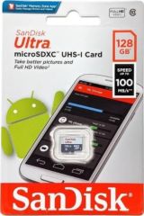 SanDisk Ultra 128GB 100MB/S microSDXC UHS-I Hafıza Kartı SDSQUNR-128G-GN6MN