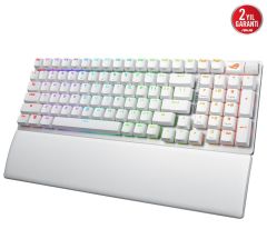 Asus ROG Strix Scope II 96 NX Snow Switch RGB Kablosuz Hotswap İngilizce Beyaz Mekanik Gaming Klavye 90MP037A-BKEA30