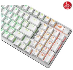 Asus ROG Strix Scope II 96 NX Snow Switch RGB Kablosuz Hotswap İngilizce Beyaz Mekanik Gaming Klavye 90MP037A-BKEA30