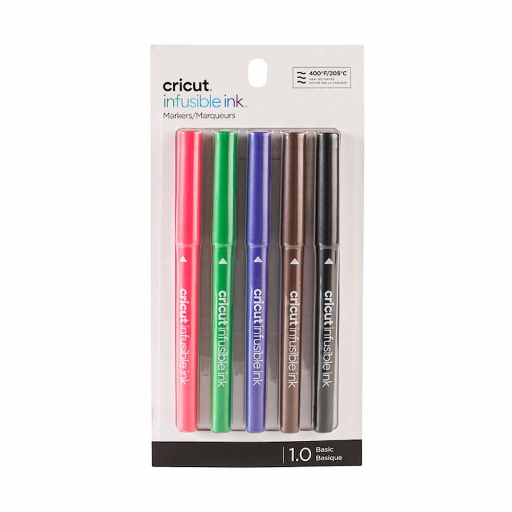 Cricut 2006256 Explore Maker Infusıble Ink Orta Uçlu Kalem Seti 5li Paket Temel Renkler