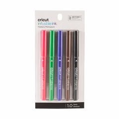 Cricut 2006256 Explore Maker Infusıble Ink Orta Uçlu Kalem Seti 5li Paket Temel Renkler
