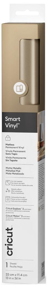 Cricut 2011610 Smart Vinil Kalıcı 33X91cm 1 Sayfa Mat Şampanya