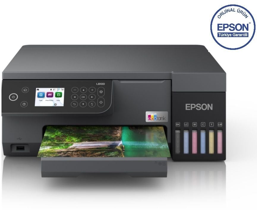 Epson EcoTank L8100 Wi-Fi + Tarayıcı + Fotokopi Renkli Çok
