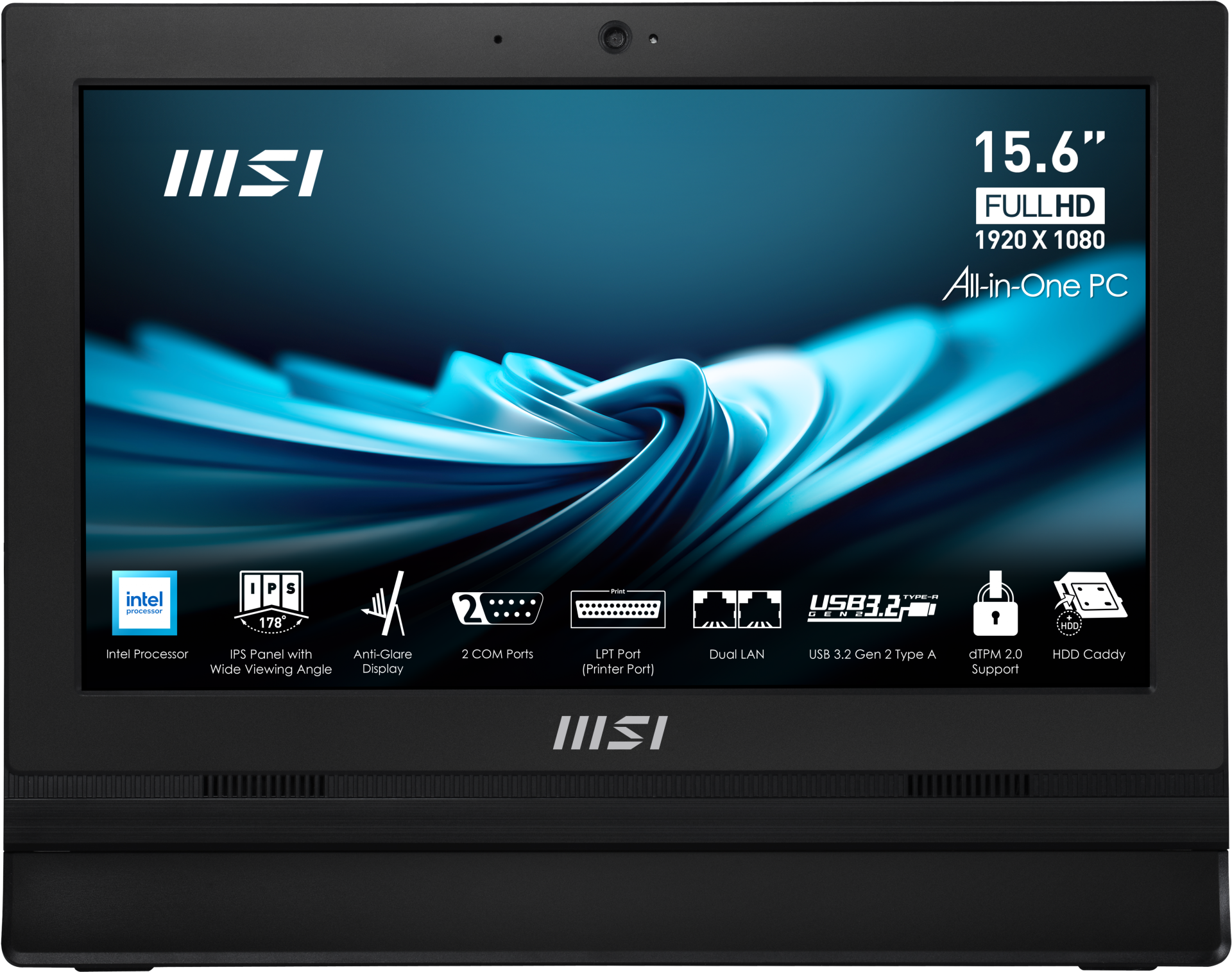 MSI PRO AP162T ADL-017XEU N100 4GB RAM 256GB SSD 15.6 FHD DOS AIO PC