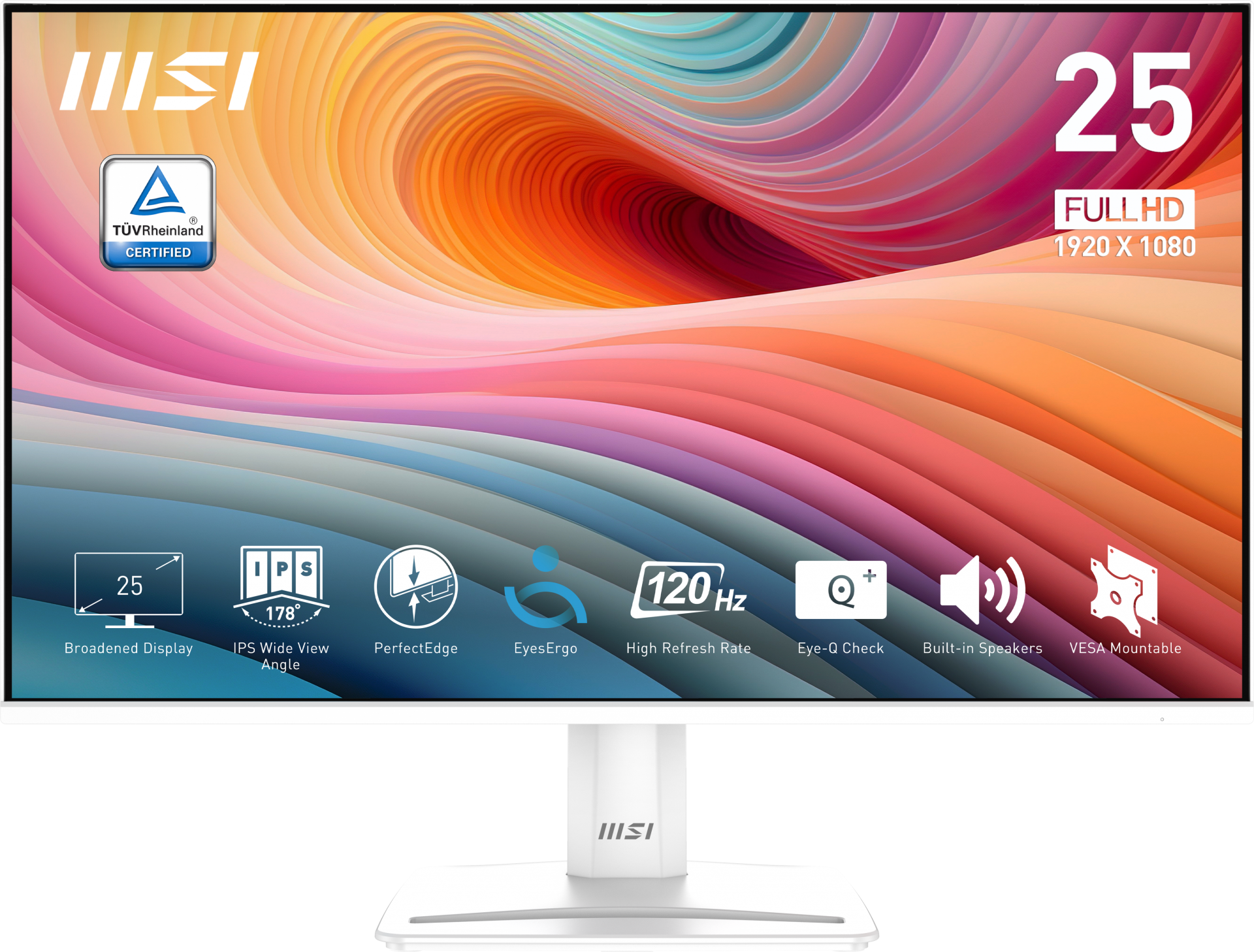 MSI PRO MP251W E2 24.5'' FHD FLAT IPS 120HZ 1MS ADAPTIVE-SYNC BEYAZ MONITOR