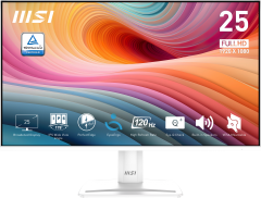 MSI PRO MP251W E2 24.5'' FHD FLAT IPS 120HZ 1MS ADAPTIVE-SYNC BEYAZ MONITOR