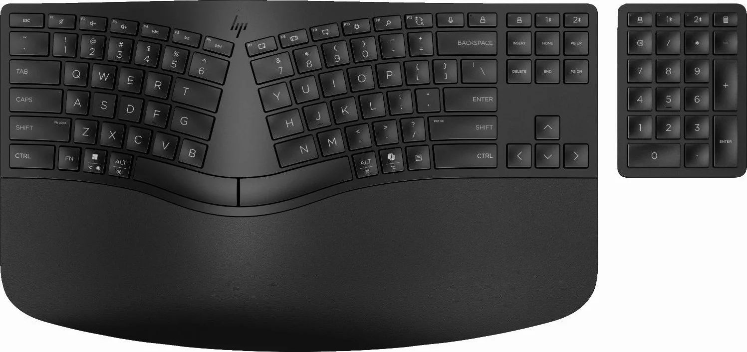 HP 960 Ergonomik Bluetooth Kablosuz Klavye Siyah 7E755AA