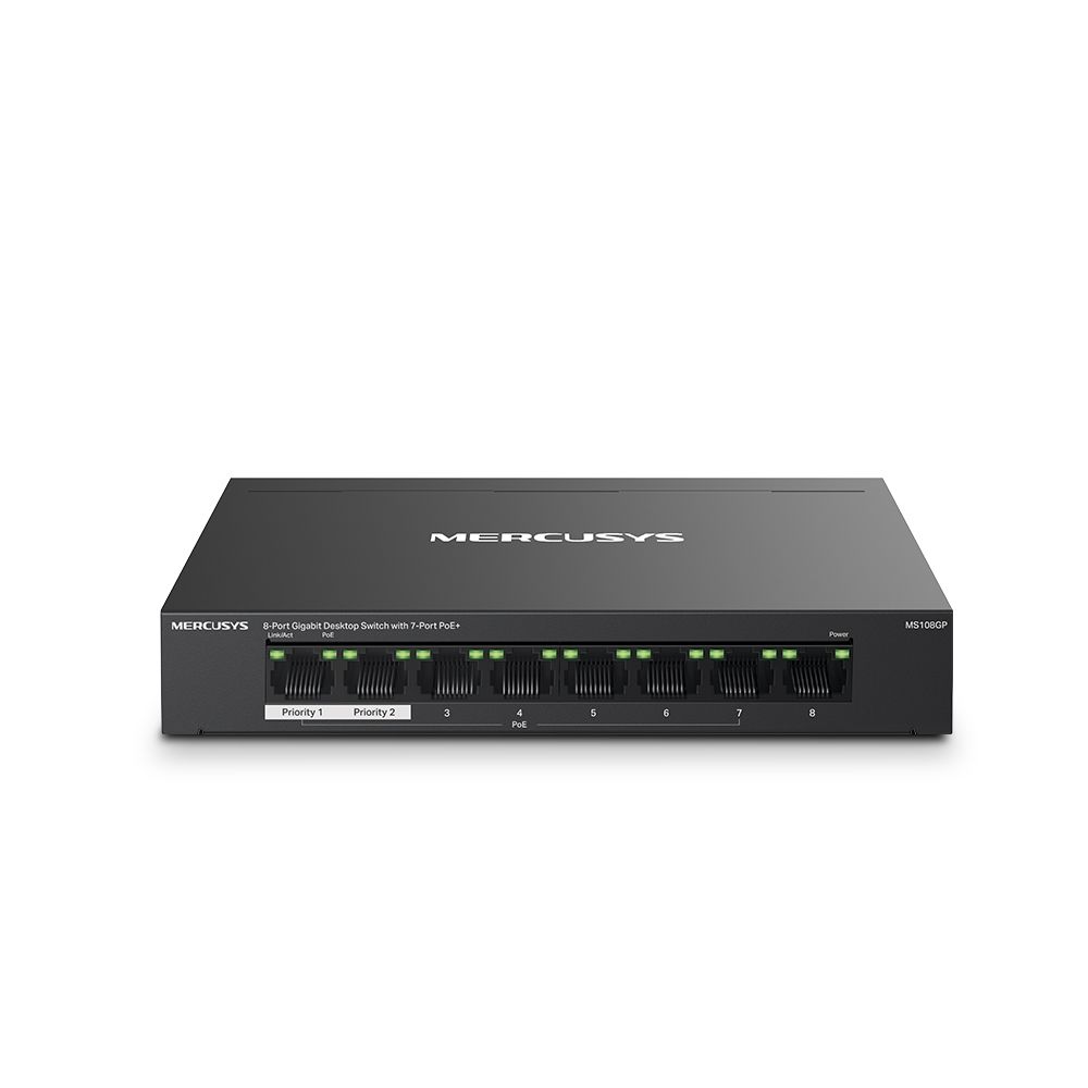 TP-Link Mercusys MS108GP 8 Port 10/100/1000 Masaüstü Switch