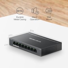 TP-Link Mercusys MS108GP 8 Port 10/100/1000 Masaüstü Switch
