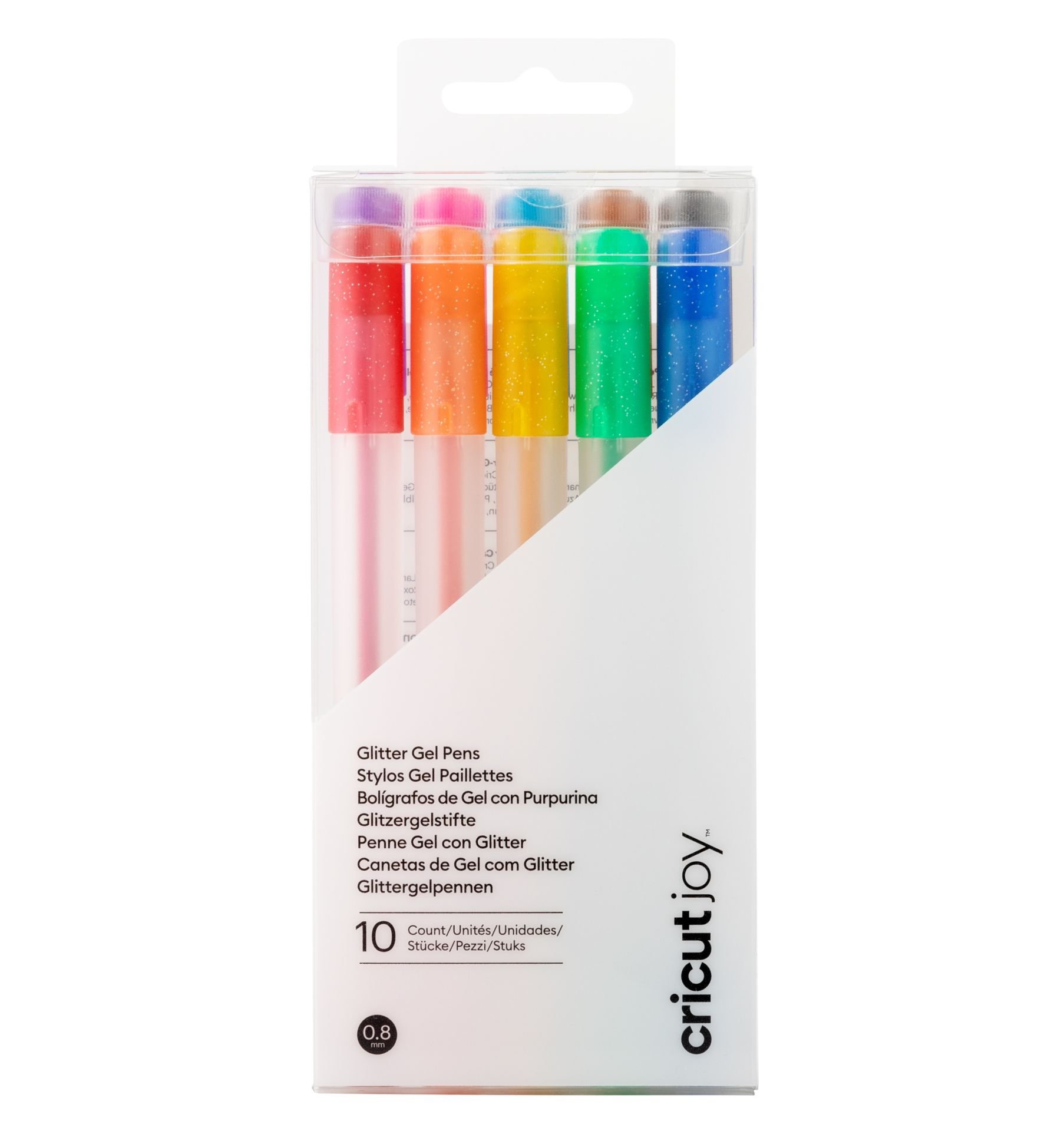 Cricut Joy Glitter Jel 10LU Kalem Seti 0.8mm Gökkuşağı Renkleri 2009964