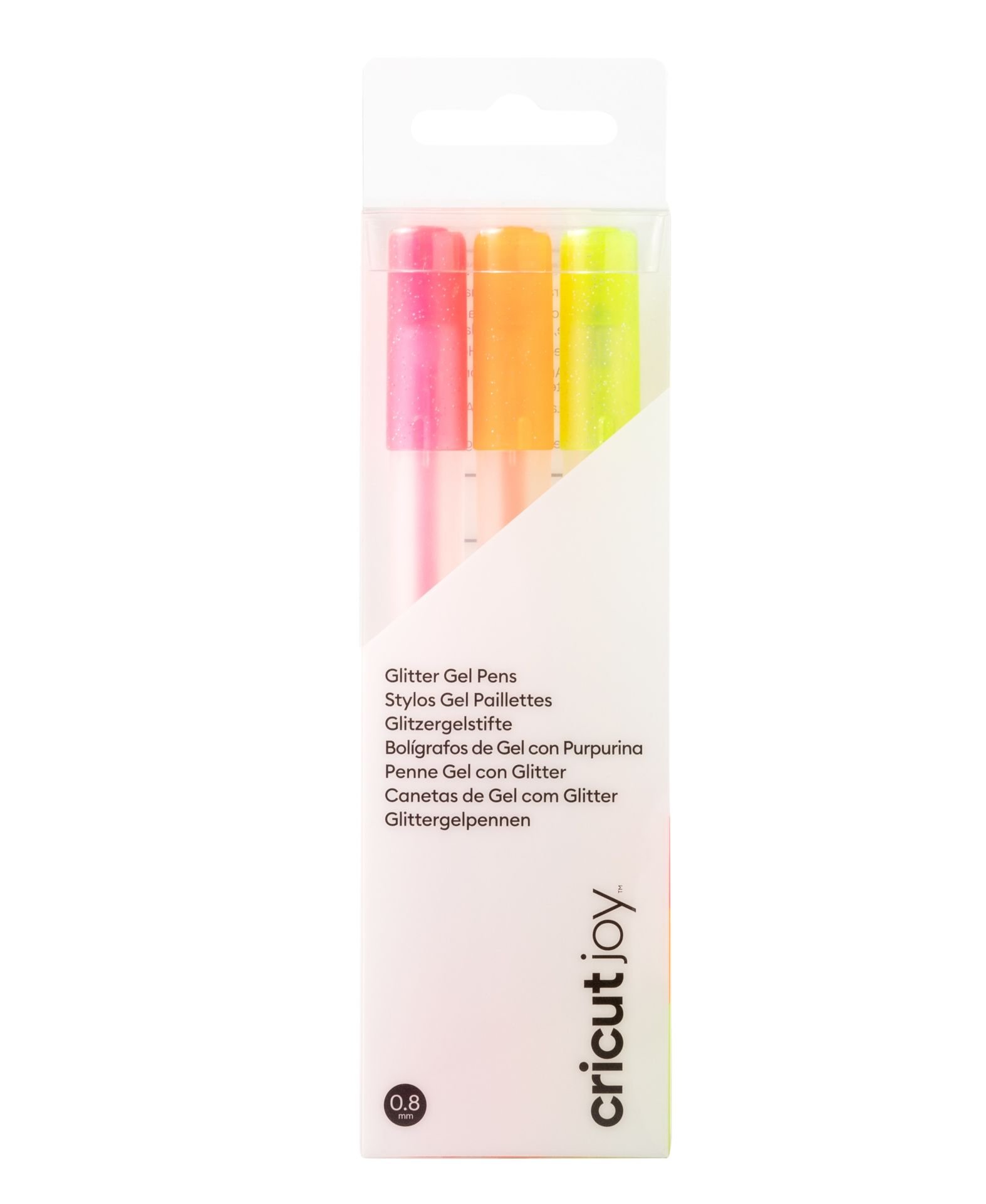 Cricut Joy Glitter Jel 3lü Kalem Seti 0.8mm Pembe Turuncu Sarı 2009963