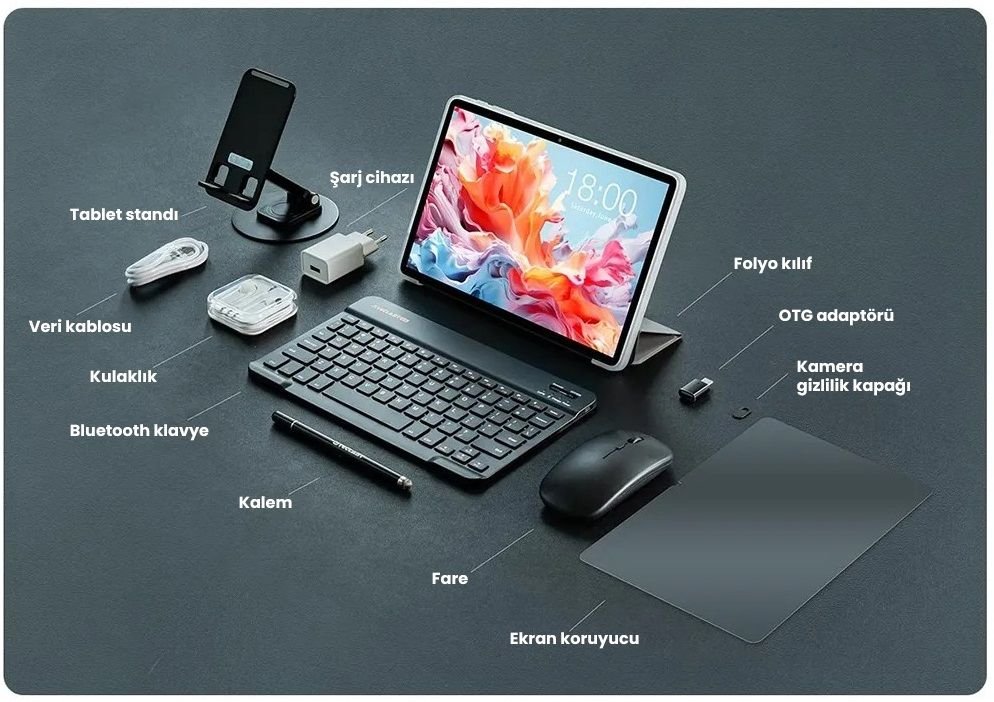 Teclast P30T 4GB Ram 128GB Wifi 10.1 inç Gri Tablet (Distribütör Garantili)