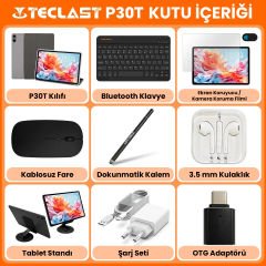 Teclast P30T 4GB Ram 128GB Wifi 10.1 inç Gri Tablet (Distribütör Garantili)