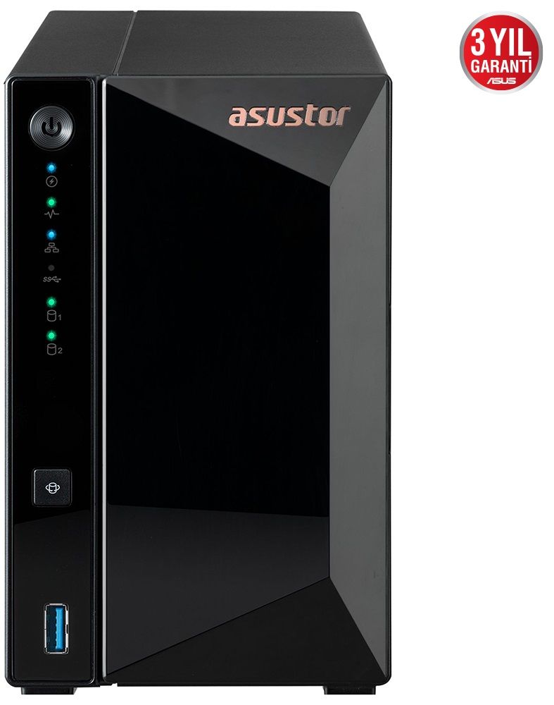 Asustor AS3302T Realtek RTD1296 2 Yuvalı NAS Depolama Ünitesi 90IX01I0-BW3S00