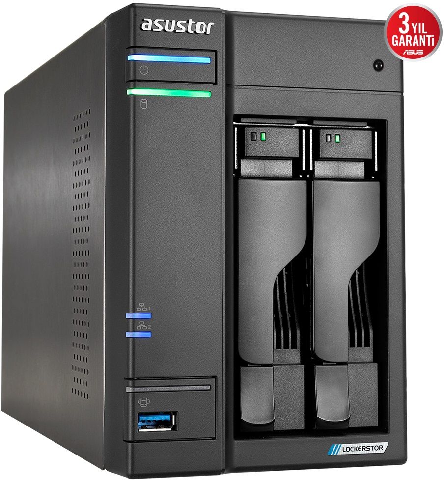 Asustor A6702T Intel N5105 4GB RAM 2 Yuvalı Nas Depolama Ünitesi 90IX01N1-BW3S20
