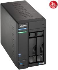 Asustor A6702T Intel N5105 4GB RAM 2 Yuvalı Nas Depolama Ünitesi 90IX01N1-BW3S20