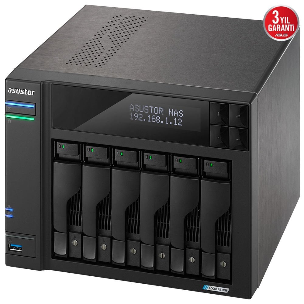 Asustor AS6706T Intel N5105 8GB RAM 6 Yuvalı Nas Depolama Ünitesi 90IX01N1-BW3S60
