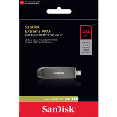 SanDisk Extreme PRO 512GB 1000MB/s USB-C Flash Bellek SDCZ890-512G-G46