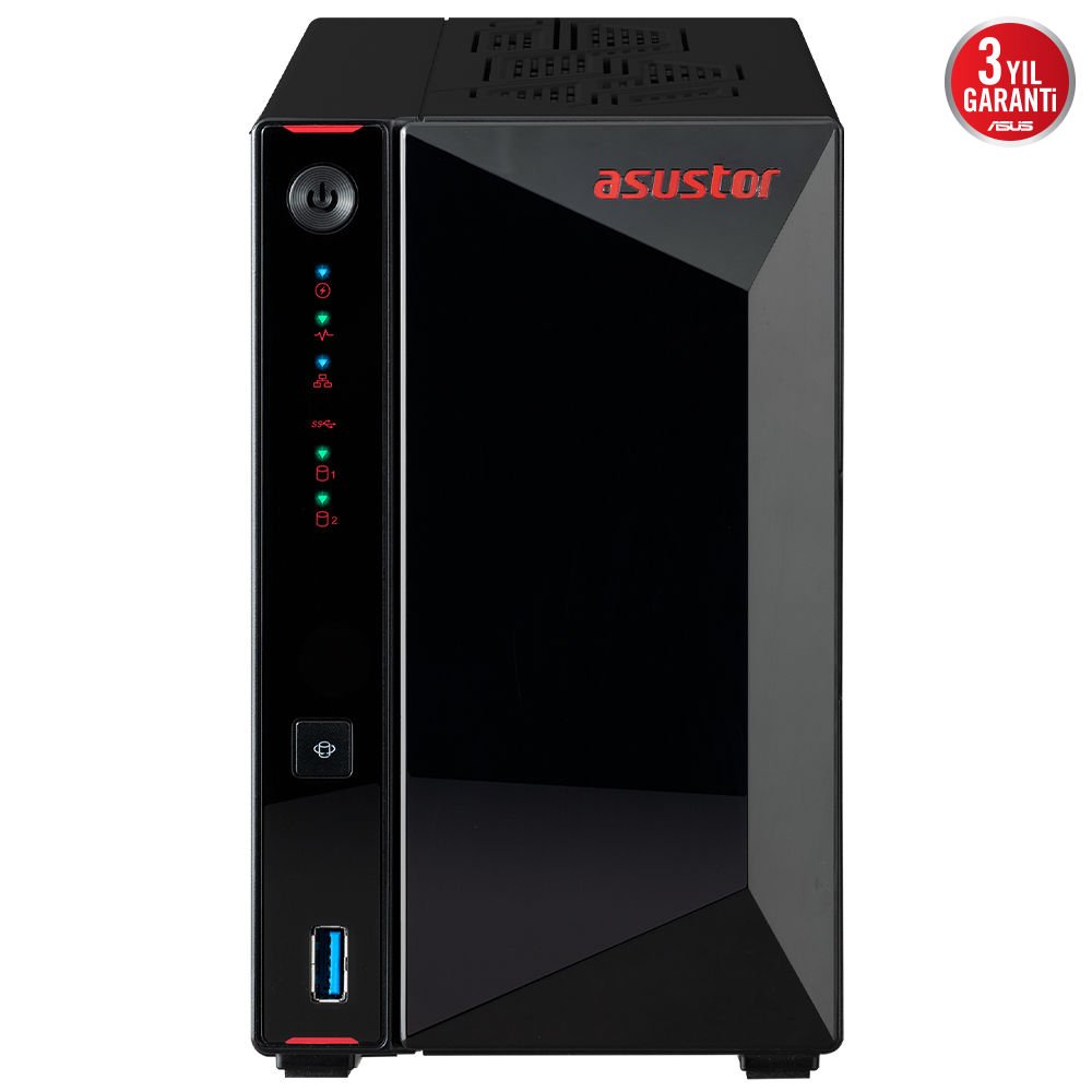 Asustor AS5402T Intel N5105 4GB RAM 2 Yuvalı Nas Depolama Ünitesi 90IX01R1-BW3S20