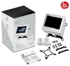 Asus ROG Ryujin III WB Beyaz Tam Renkli 3.5'' LCD Ekran Gömülü VRM Fan 360 mm Intel(1700p/1851p)-AMD Uyumlu Sıvı Soğutma Bloğu Beyaz  90RC00V2-M0UAY0