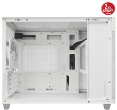Asus Prime AP201 Mesh 360mm ATX PSU Temperli Cam  Beyaz Micro ATX Mid Tower Kasa 90DC00G3-B39000