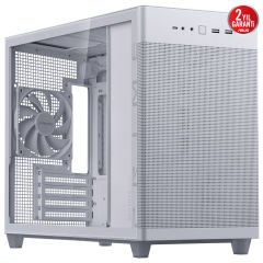 Asus Prime AP201 360mm ATX PSU Temperli Cam  Beyaz Micro ATX Mid Tower Kasa 90DC00G3-B39010