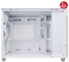 Asus Prime AP201 360mm ATX PSU Temperli Cam  Beyaz Micro ATX Mid Tower Kasa 90DC00G3-B39010