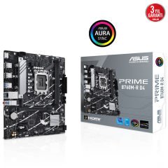 Asus PRIME B760M-R D4 DDR4 5333MHz LGA1700 2x M2 HDMI USB 3.2 2.5G LAN Aura RGB 96GB RAM Desteği Anakart 90MB1HA0-M0EAY0