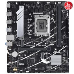 Asus PRIME B760M-R D4 DDR4 5333MHz LGA1700 2x M2 HDMI USB 3.2 2.5G LAN Aura RGB 96GB RAM Desteği Anakart 90MB1HA0-M0EAY0