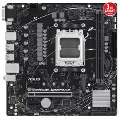 Asus PRIME A620M-E-CSM AMD A620 AM5 DDR5 6400 DP HDMI VGA M2 USB 3.2 Aura RGB mATX Anakart 90MB1F50-M0EAYC