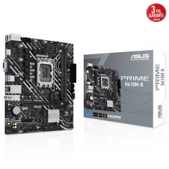 Asus PRIME H610M-K Intel H610 LGA1700 DDR5 5600 HDMI VGA M2 USB 3.2 96GB RAM Desteği mATX Anakart 90MB1GA0-M0EAY0