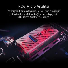 Asus ROG Gladius III 19000 DPI Sensör Aura Sync RGB Örgülü Kablo Oyuncu Mouse 90MP0270-BMUA00