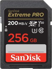 SanDisk Extreme Pro 256GB 200/140MB/s SDXC V30 UHS-I U3 Hafıza Kartı SDSDXXD-256G-GN4IN
