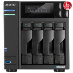 Asustor AS6704T Intel N5105 4 Yuvalı 4x22TB Destekli 4GB DDR4 (16GB’a Kadar) M.2 x4 PCIe x1 2.5GbE x2 USB 3.2 x3 NAS Cihazı 90IX01N1-BW3S40