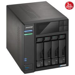 Asustor AS6704T Intel N5105 4 Yuvalı 4x22TB Destekli 4GB DDR4 (16GB’a Kadar) M.2 x4 PCIe x1 2.5GbE x2 USB 3.2 x3 NAS Cihazı 90IX01N1-BW3S40