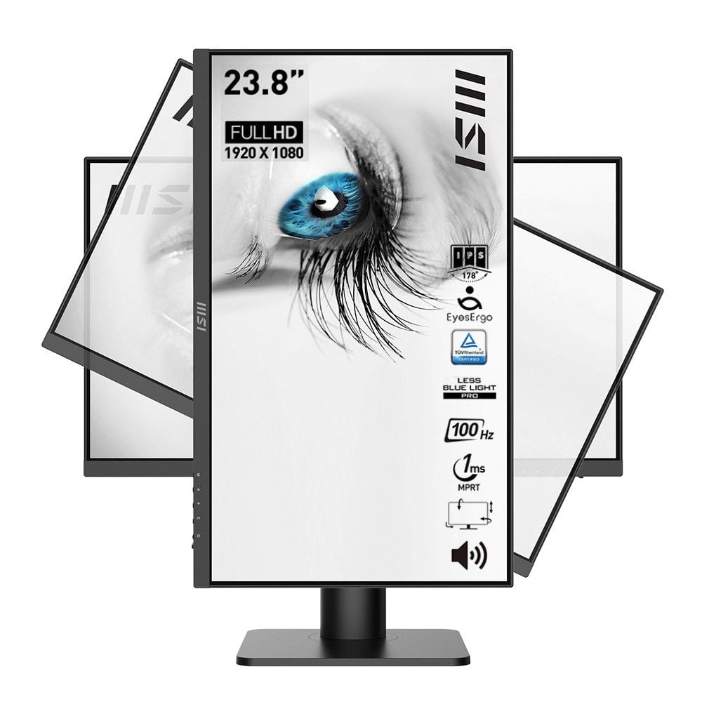 MSI PRO MP243XP 23.8'' FHD IPS 100HZ 1MS FLAT ANTI-GLARE  MONITOR