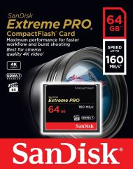 SanDisk Extreme PRO CompactFlash 64GB SDCFXPS-064G-X46 160MB/s 4K Hafıza Kartı