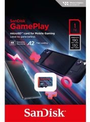 SanDisk GamePlay 1TB SDSQXAV-1T00-GN6XN 190/130MB/s 4K UHD microSDXC A2 V30 Gaming Hafıza Kartı