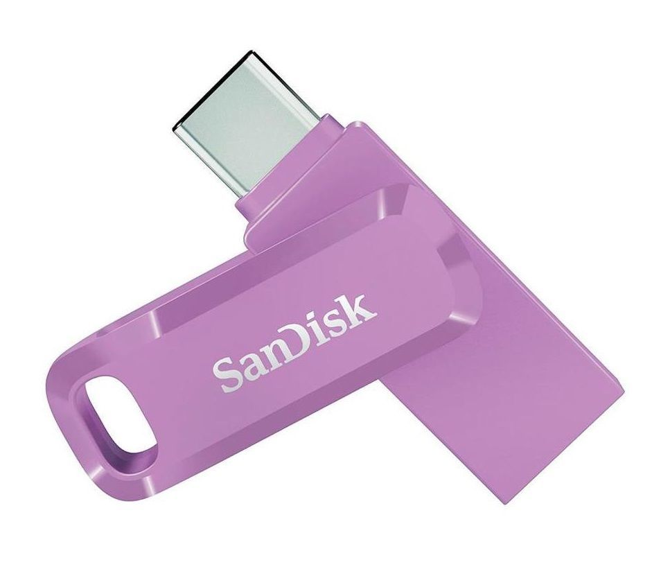 SanDisk Ultra Dual Drive Go 128GB SDDDC3-128G-G46L USB & Type-C Flash Bellek Lavanta