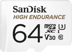 SanDisk High Endurance 64GB 100/40MB/s microSDXC C10 V30 Adaptörlü Hafıza Kartı SDSQQNR-064G-GN6IA