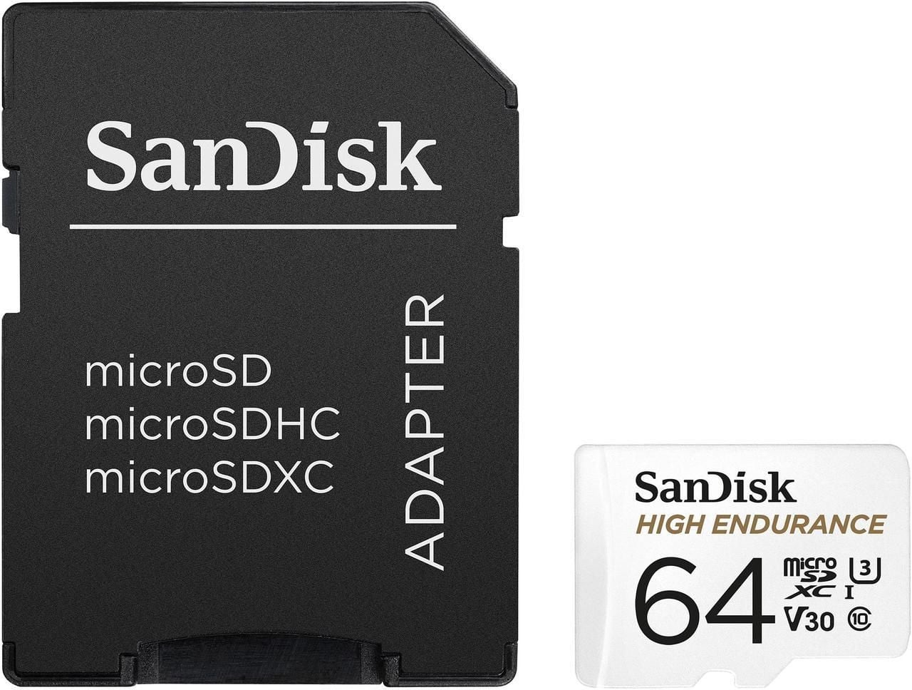 SanDisk High Endurance 64GB 100/40MB/s microSDXC C10 V30 Adaptörlü Hafıza Kartı SDSQQNR-064G-GN6IA