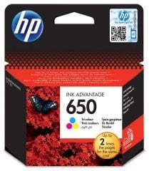 HP 650 Siyah CZ101AE + HP 650 Renkli CZ102AE Orijinal Kartuş Seti