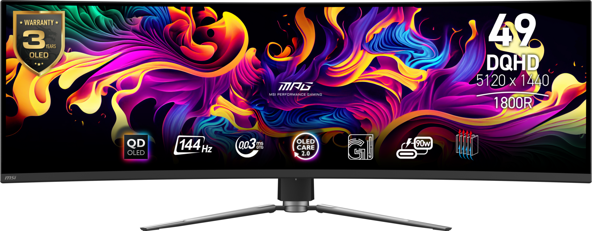 MSI MPG 491CQP QD-OLED 49'' DQHD CURVE QD-OLED 144HZ 0.03MS ADAPTIVE-SYNC GAMING MONİTÖR